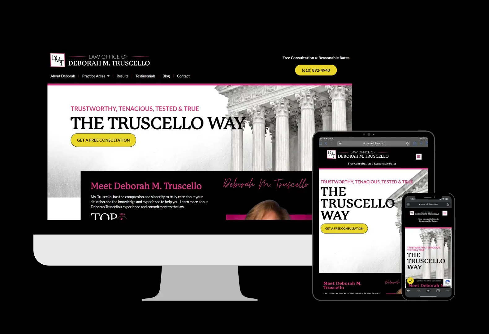 truscello law website redesign